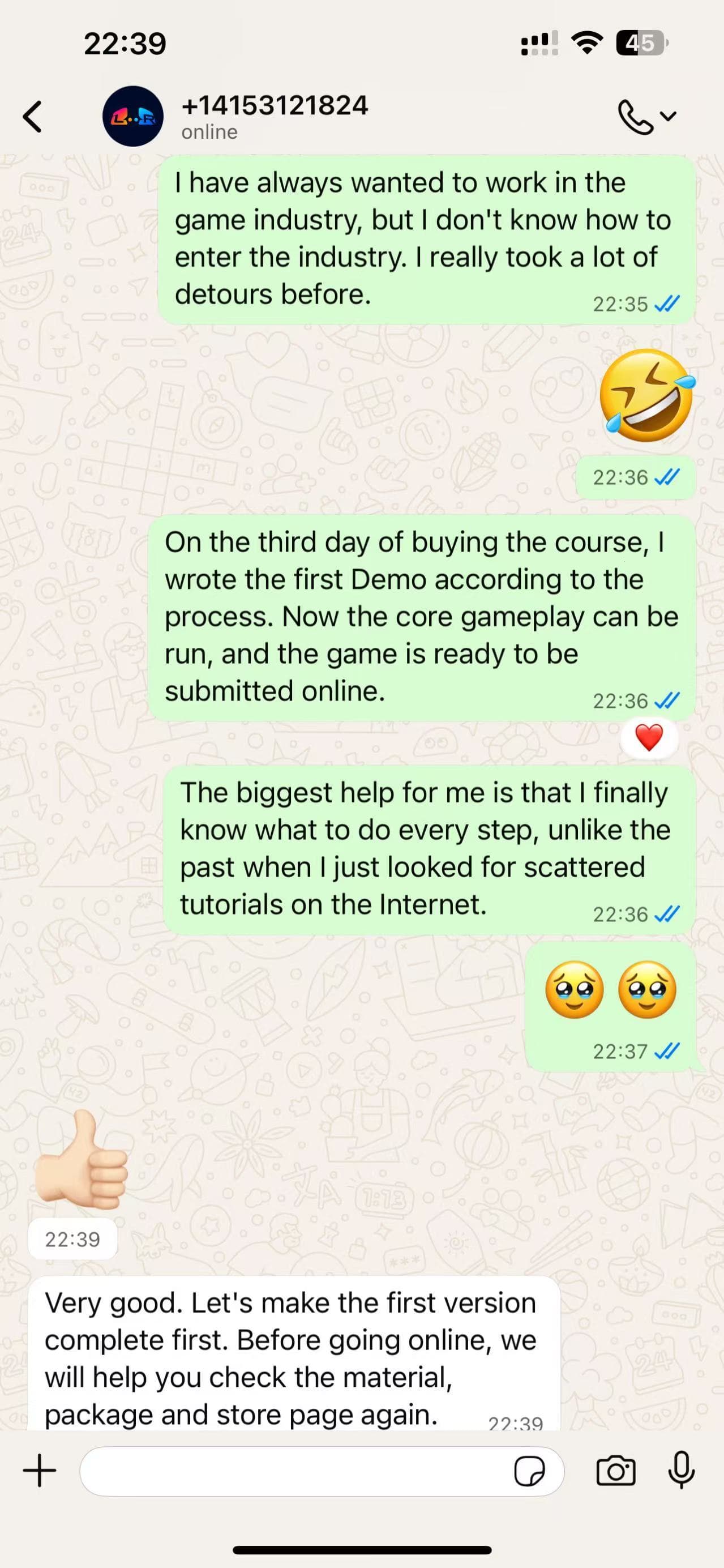 Support chat example for a Starter buyer checking digital delivery and first playable mini-game steps.